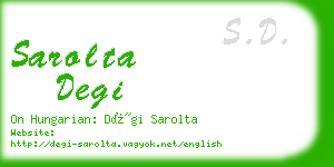 sarolta degi business card